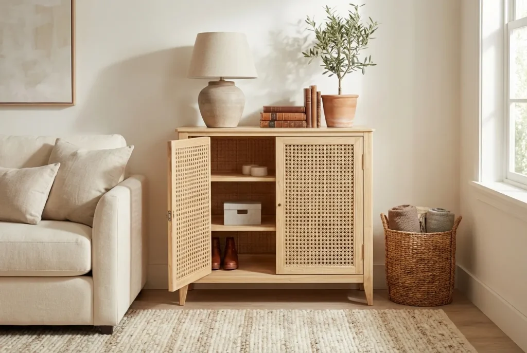 9.Rattan Shoe Cabinet