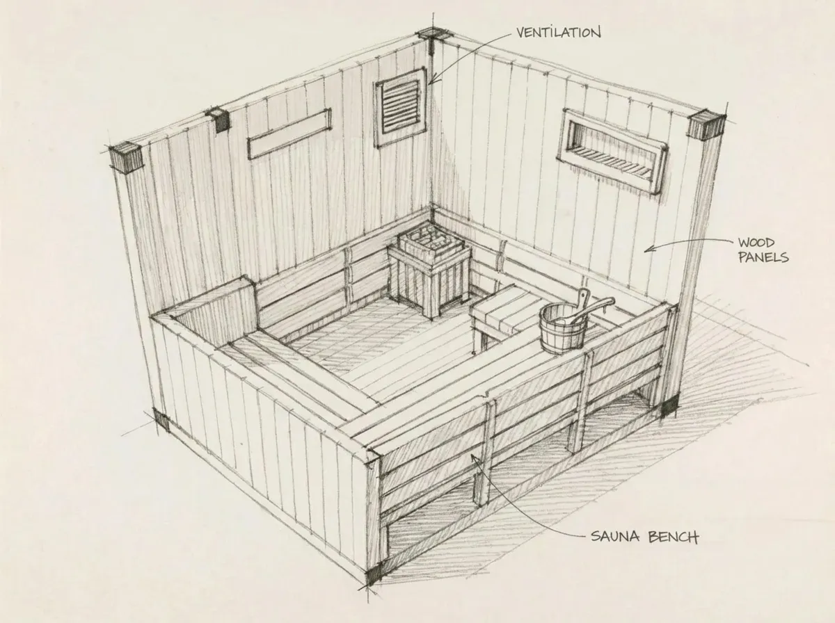 1.Sauna Room Design