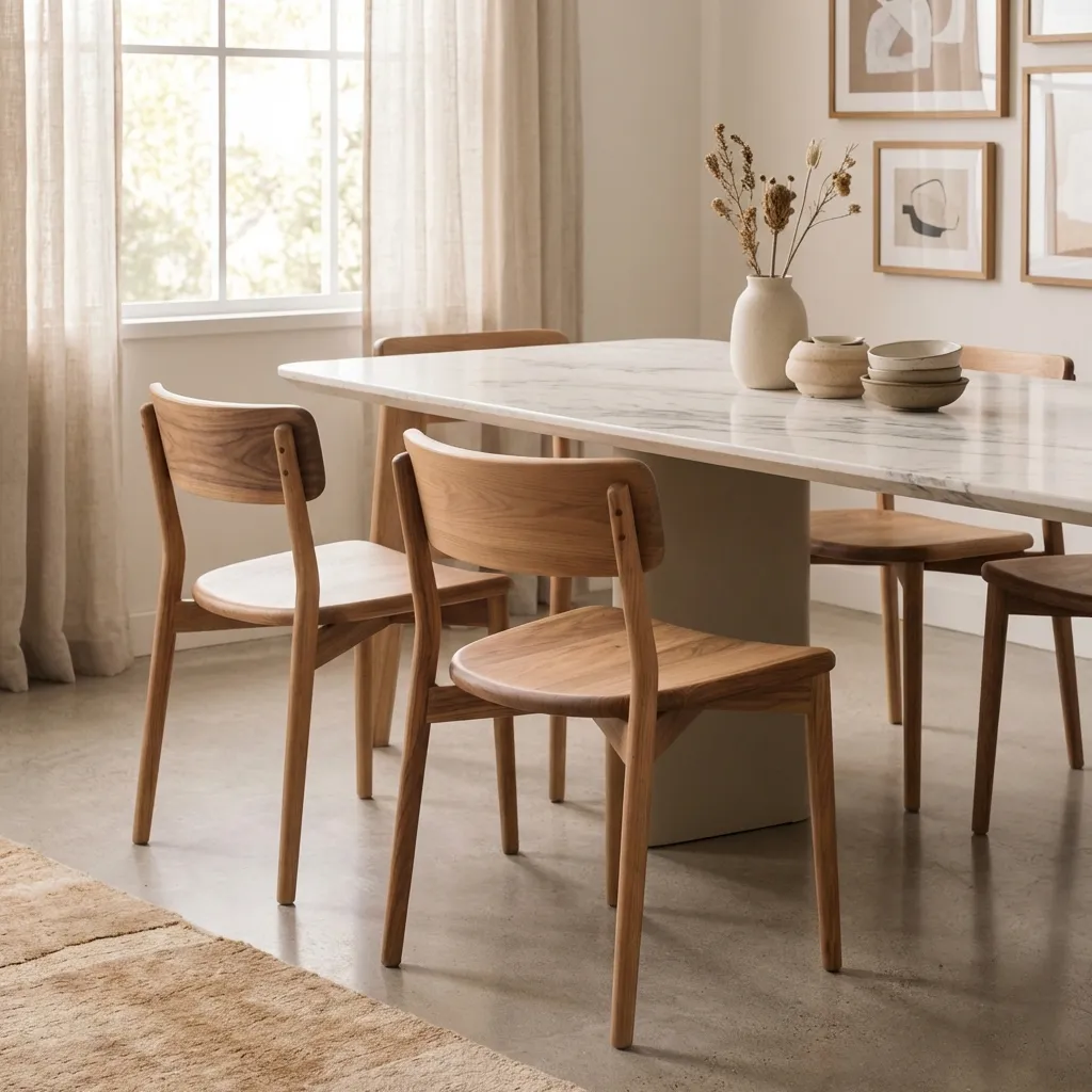 1.Wood Dining Chair