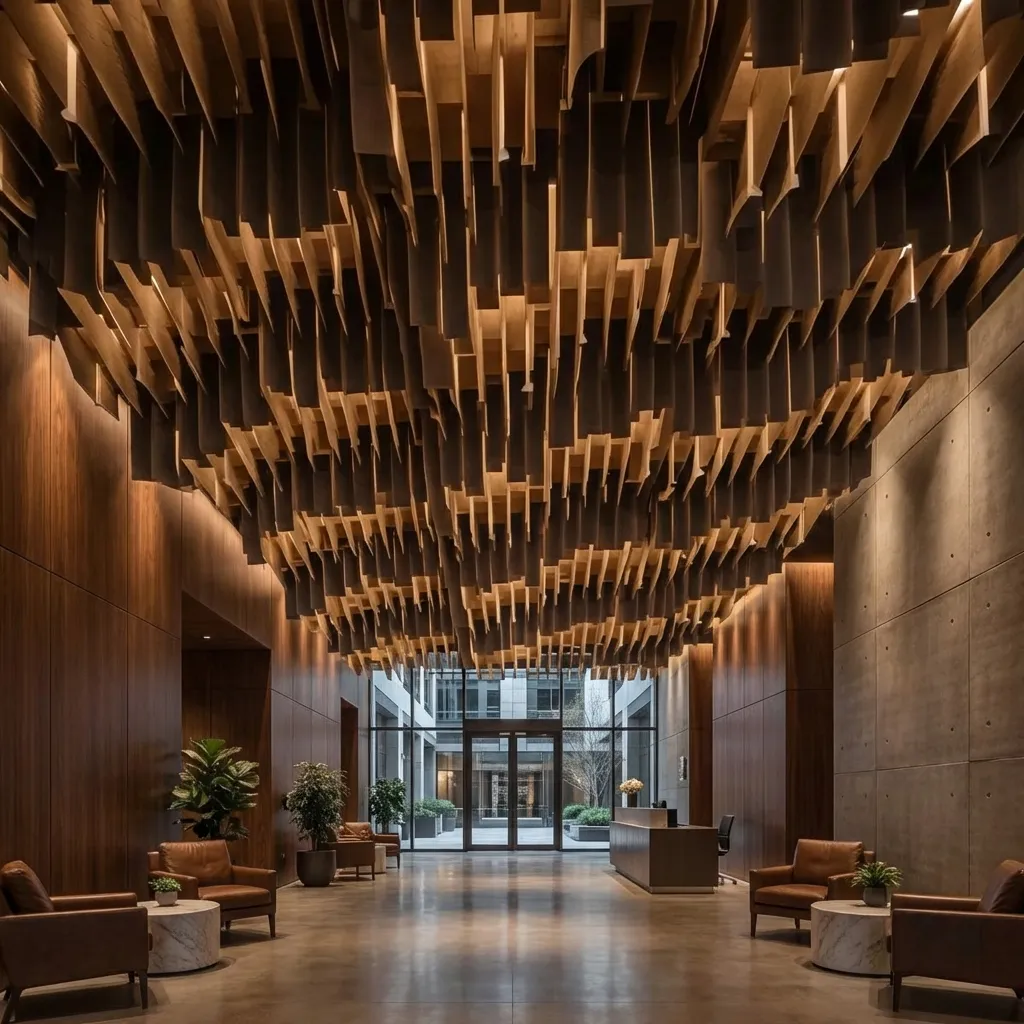 10.Acoustic Clouds and Baffles Suspended Ceiling