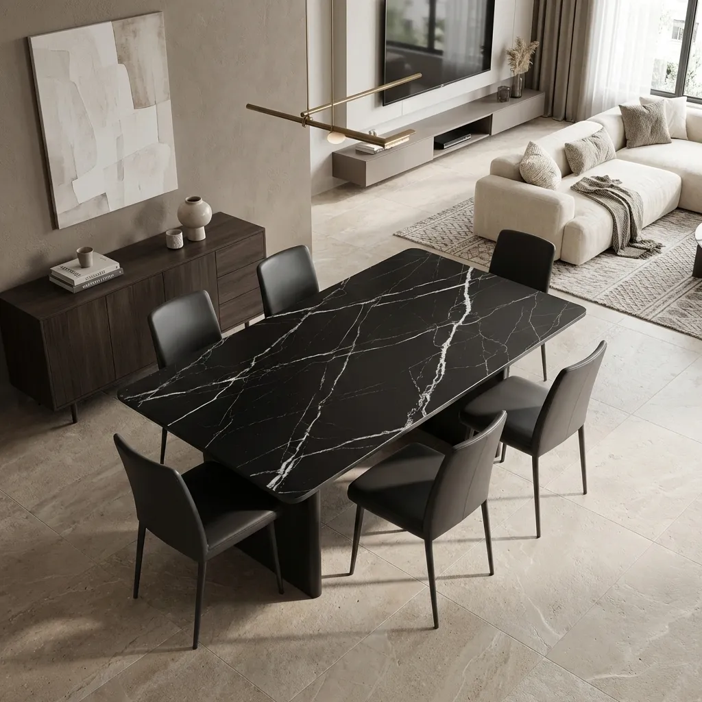 10.Black Dining Table