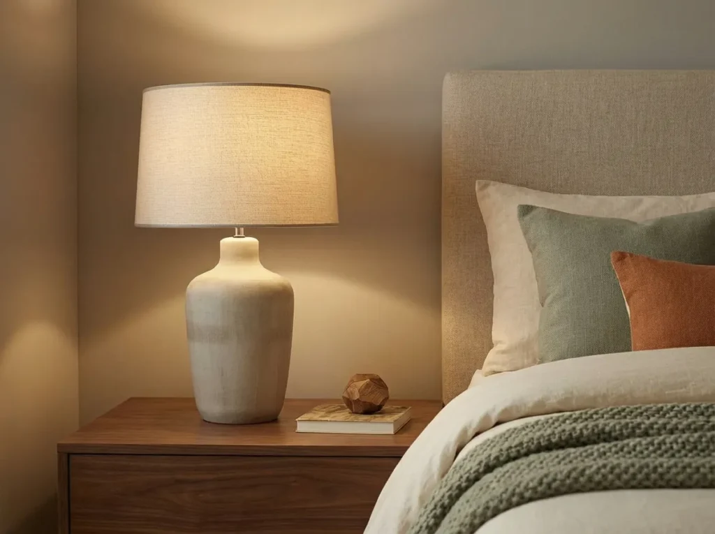 10.Ceramic Bedside Lamp