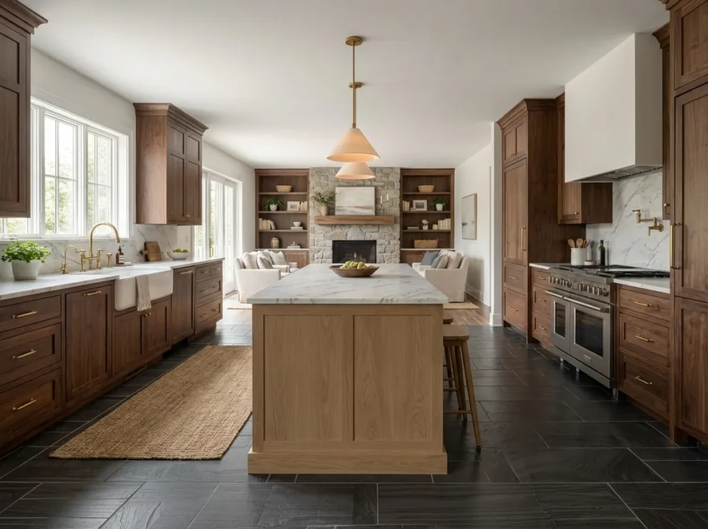 10.Living Kitchen Floors dry area — slate tile