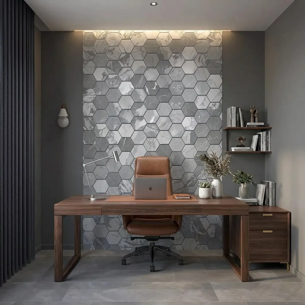 10.Marble Hex Tile