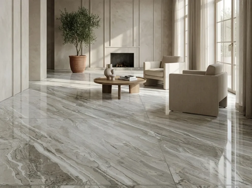 10.Marble Look Gray Tile