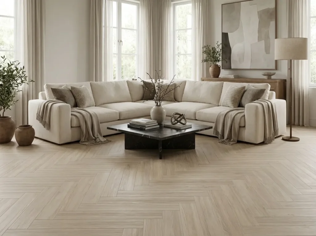 11.Oak Wood Look Porcelain Tile
