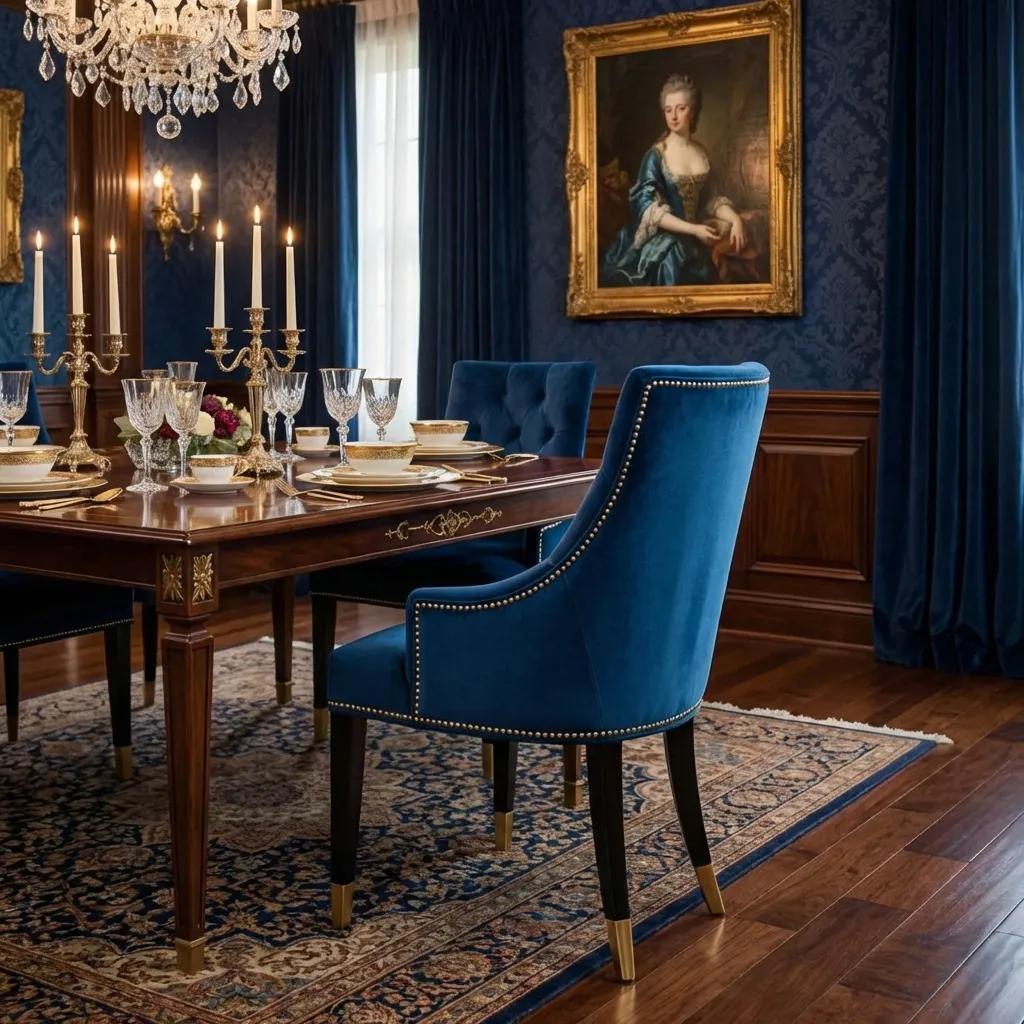 12.Blue Dining Chair