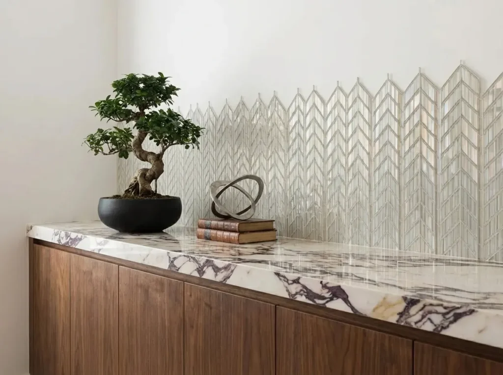 12.Metallic Back Painted Glass Tile