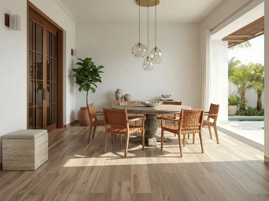 13.Teak Wood Look Porcelain Tile