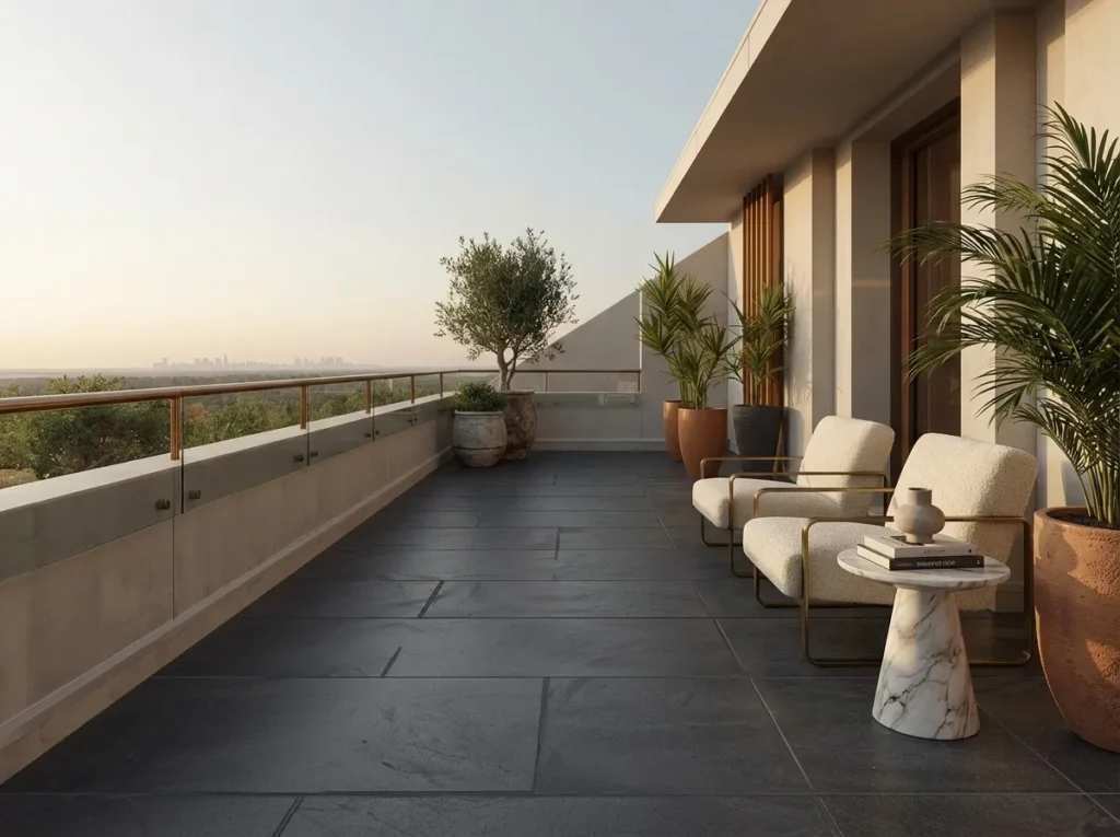 14.Balcony Terrace — slate tile