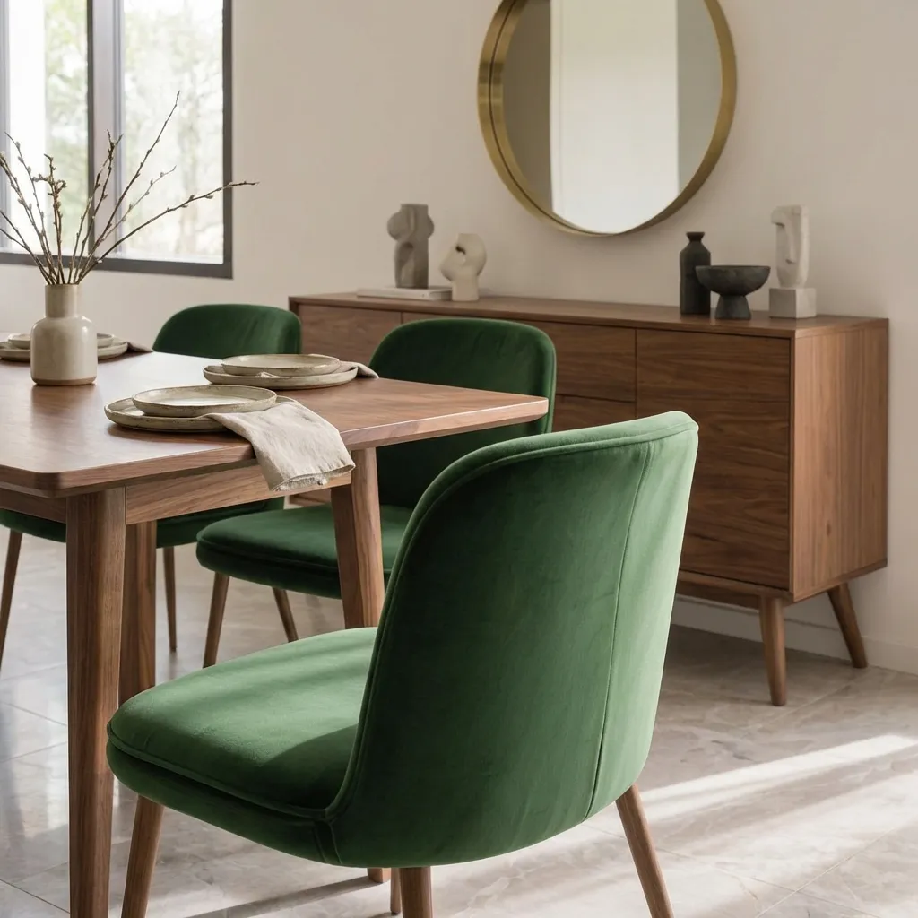 15.Green Dining Chair