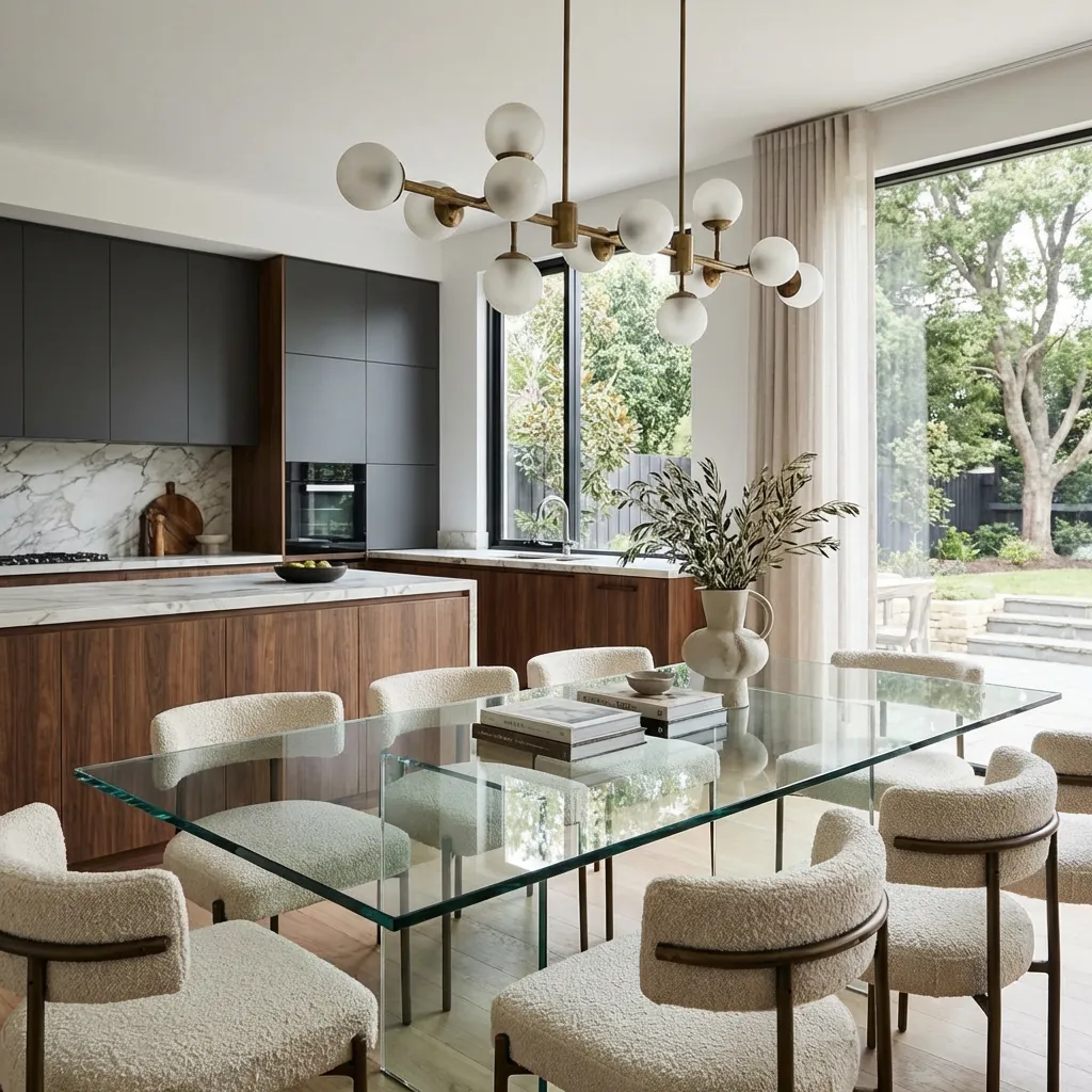 2.Glass Dining Table