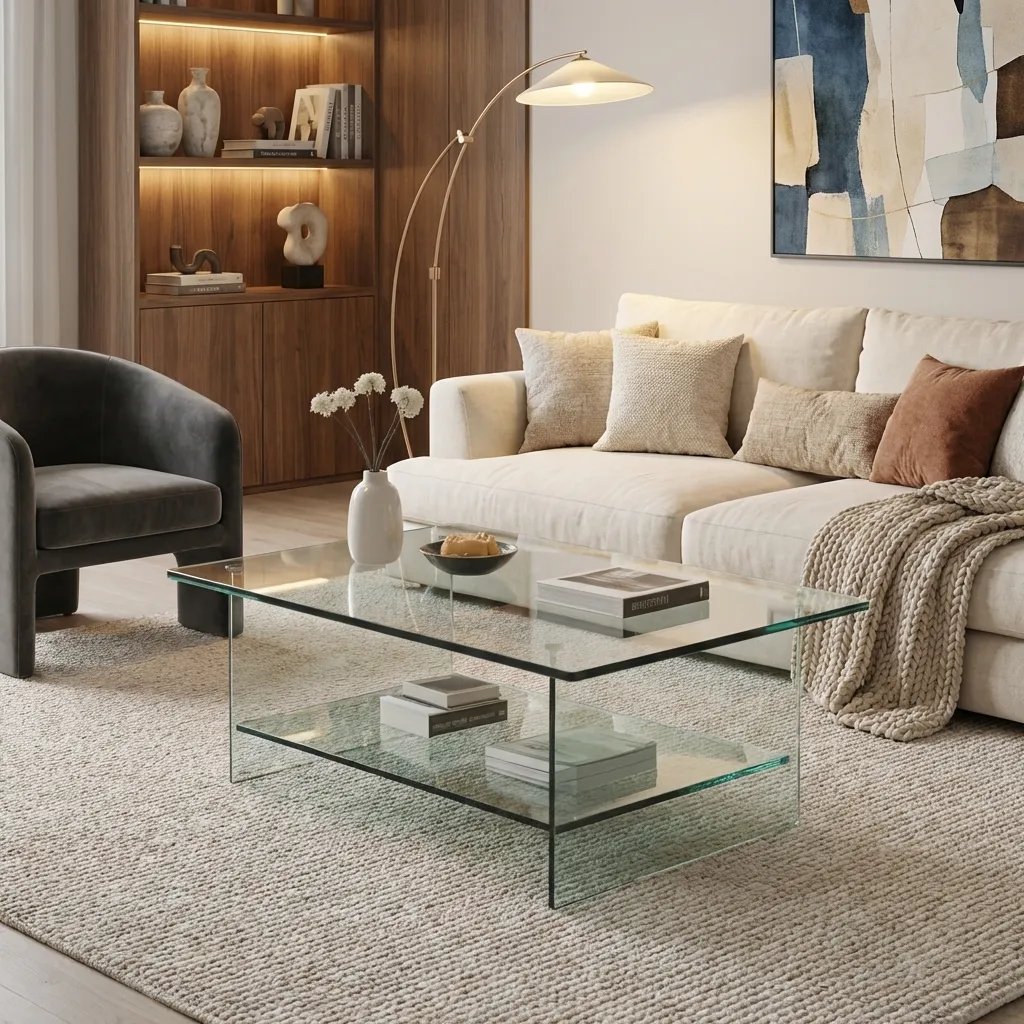 2.Glass End Table