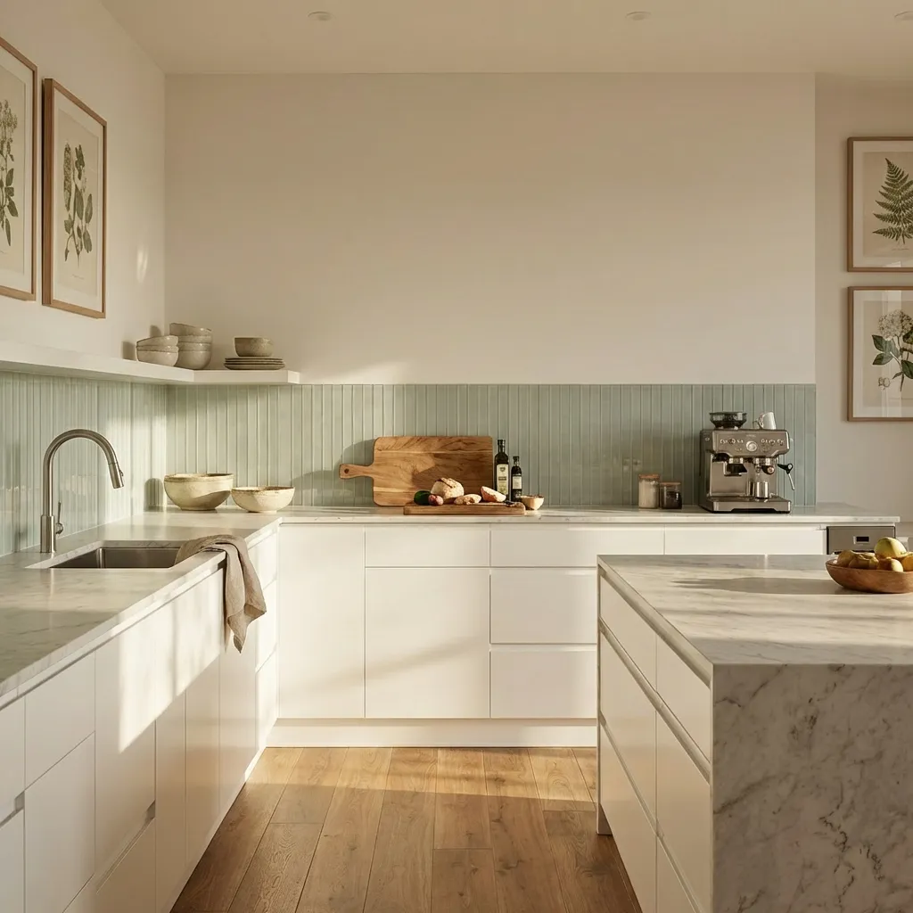 2.Glass Tile Backsplash