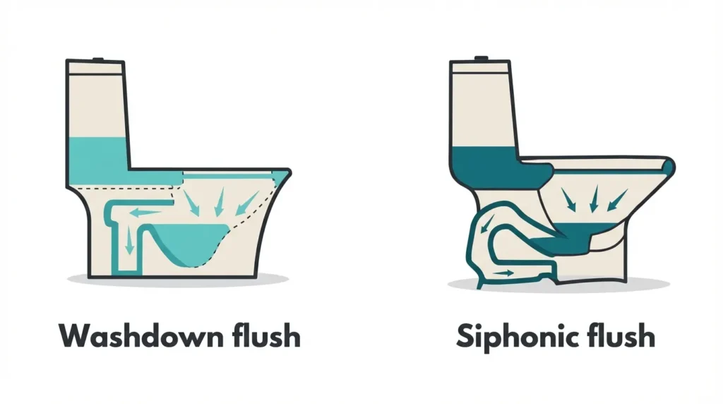 2.Washdown vs Siphonic Toilets