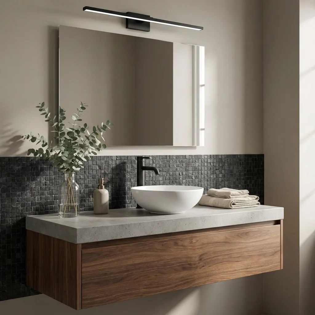 3.Black Slate Look Mosaic Tile