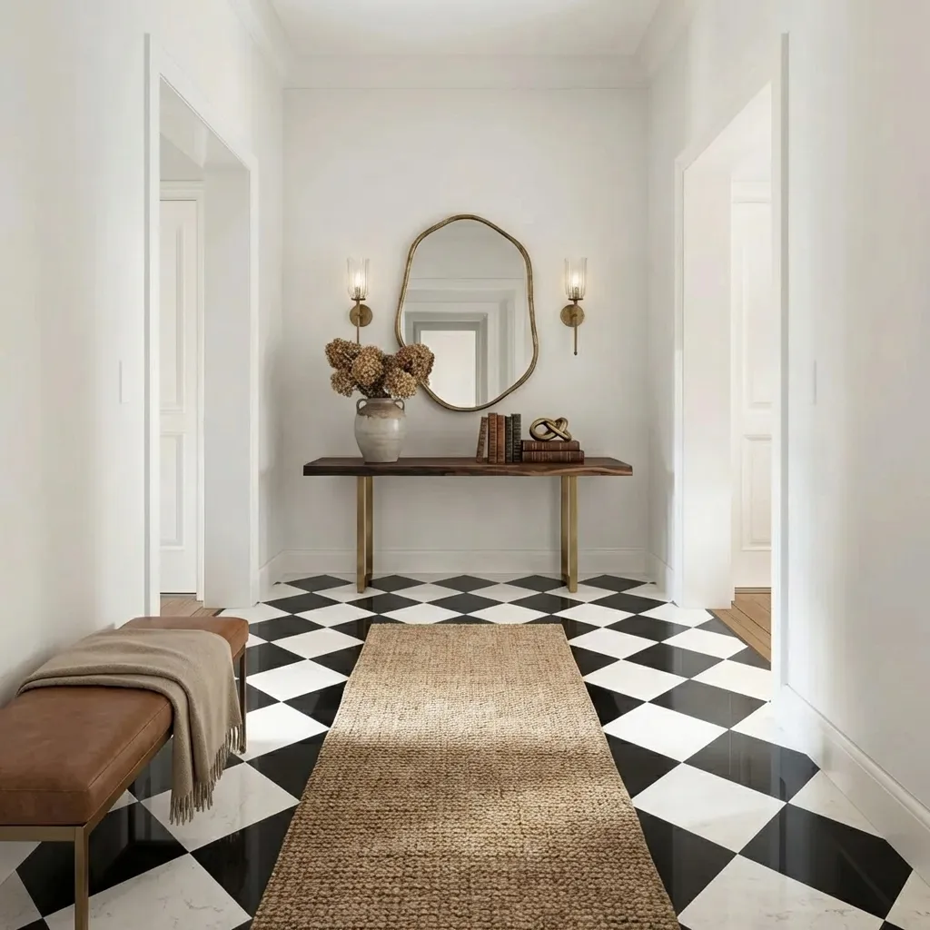 3.Black and White Tile