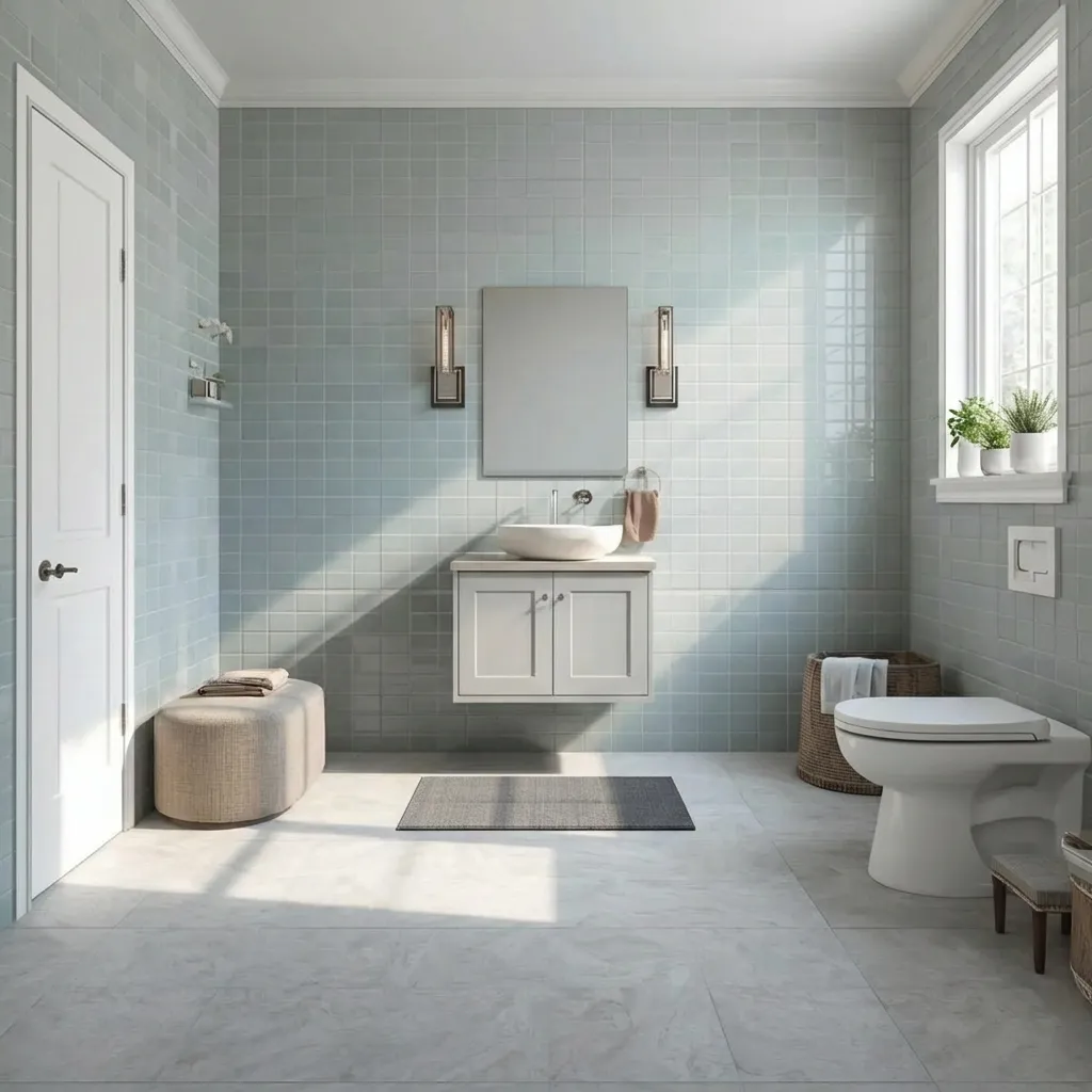 3.Blue Bathroom Tiles