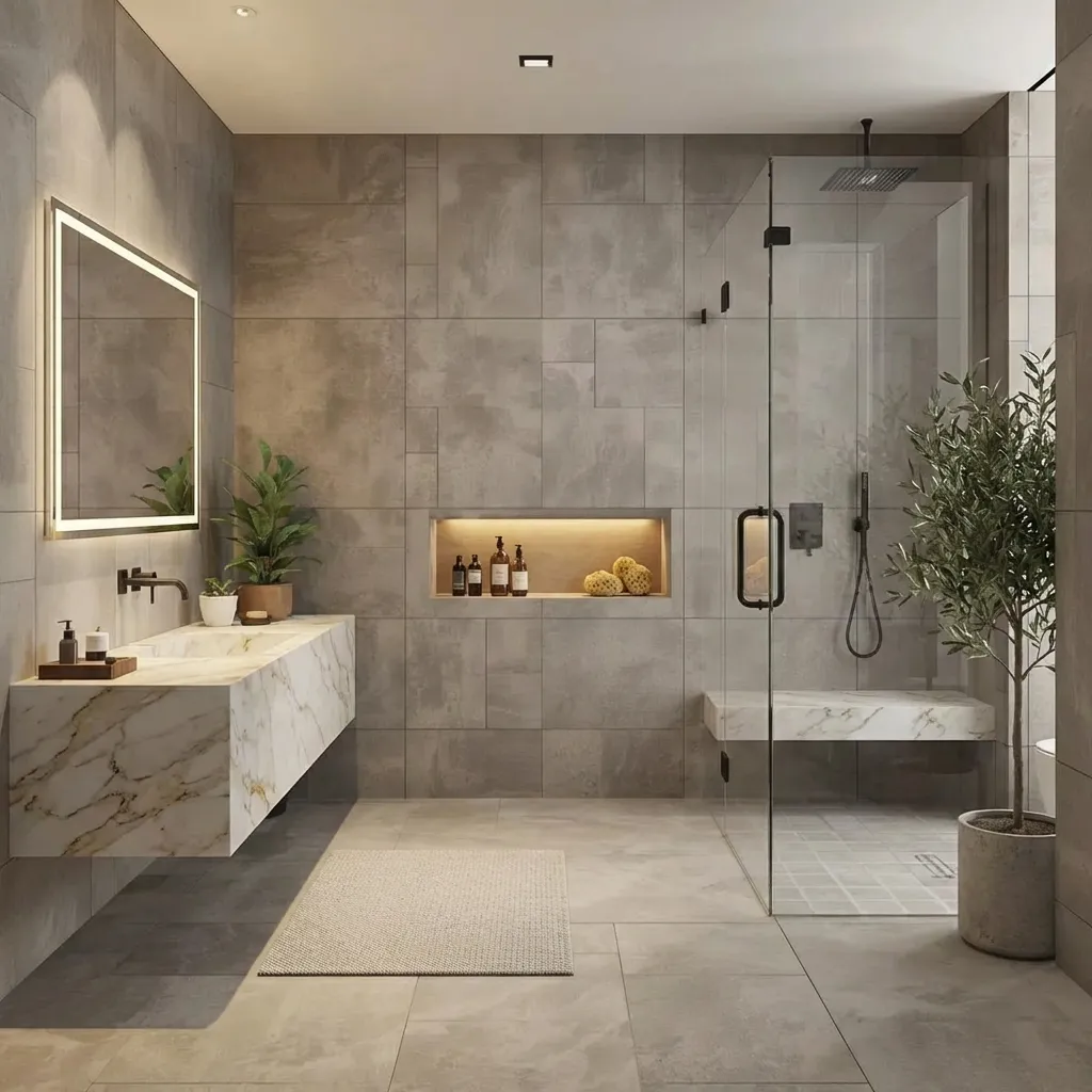 4.Bathroom Gray Tile