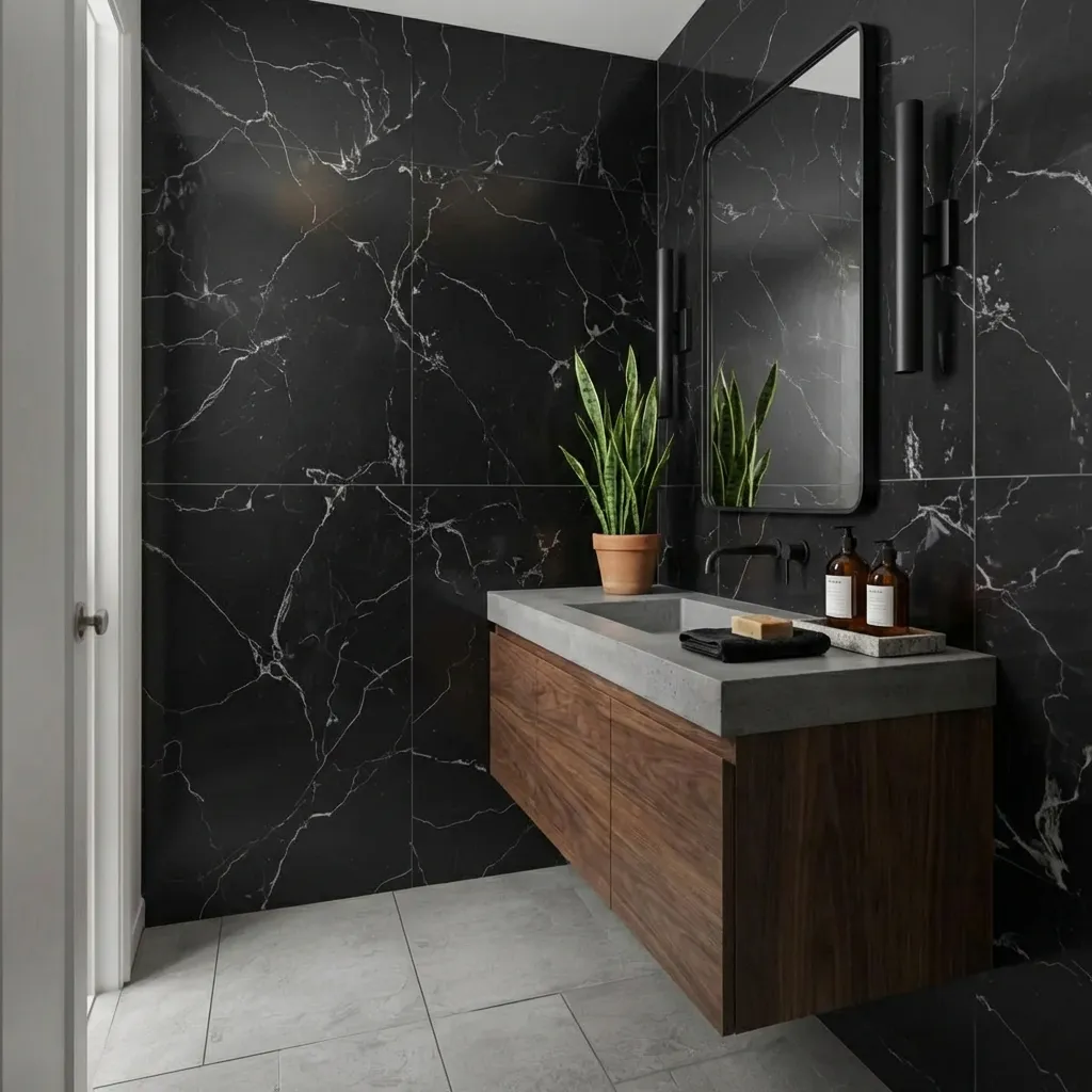 4.Black Marble Tile