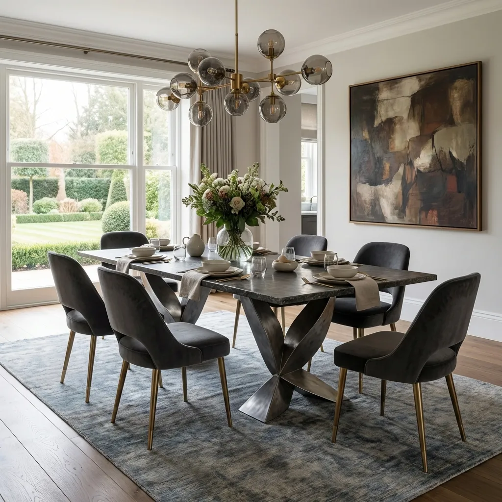 4.Metal Dining Table