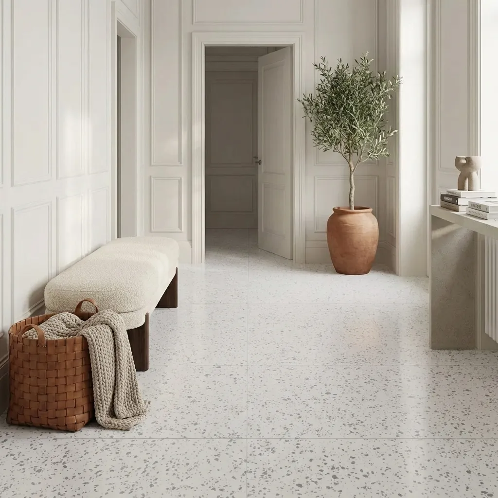5.White Terrazzo Tile