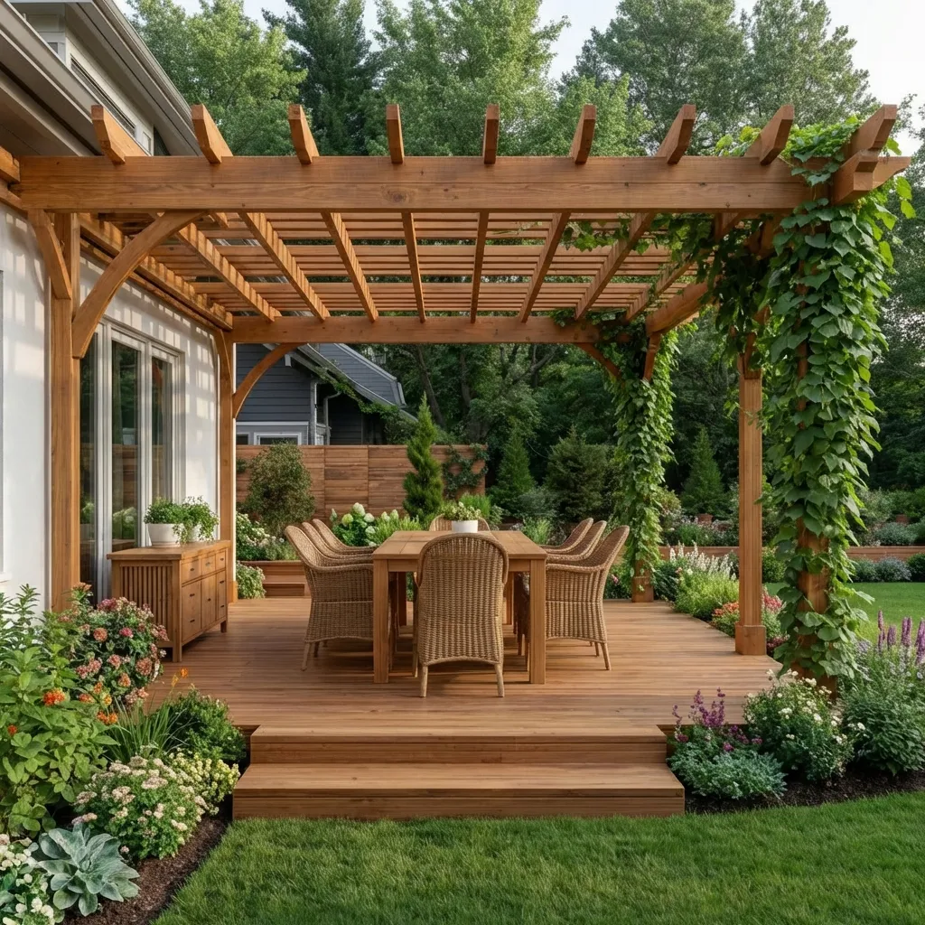 5.Wood Pergola