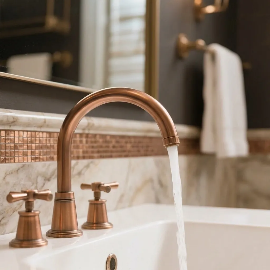 6.Bathroom Copper Faucet