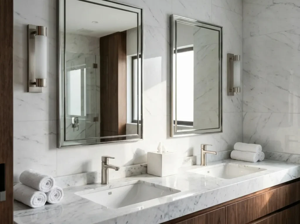 7.Framed Bathroom Mirrors