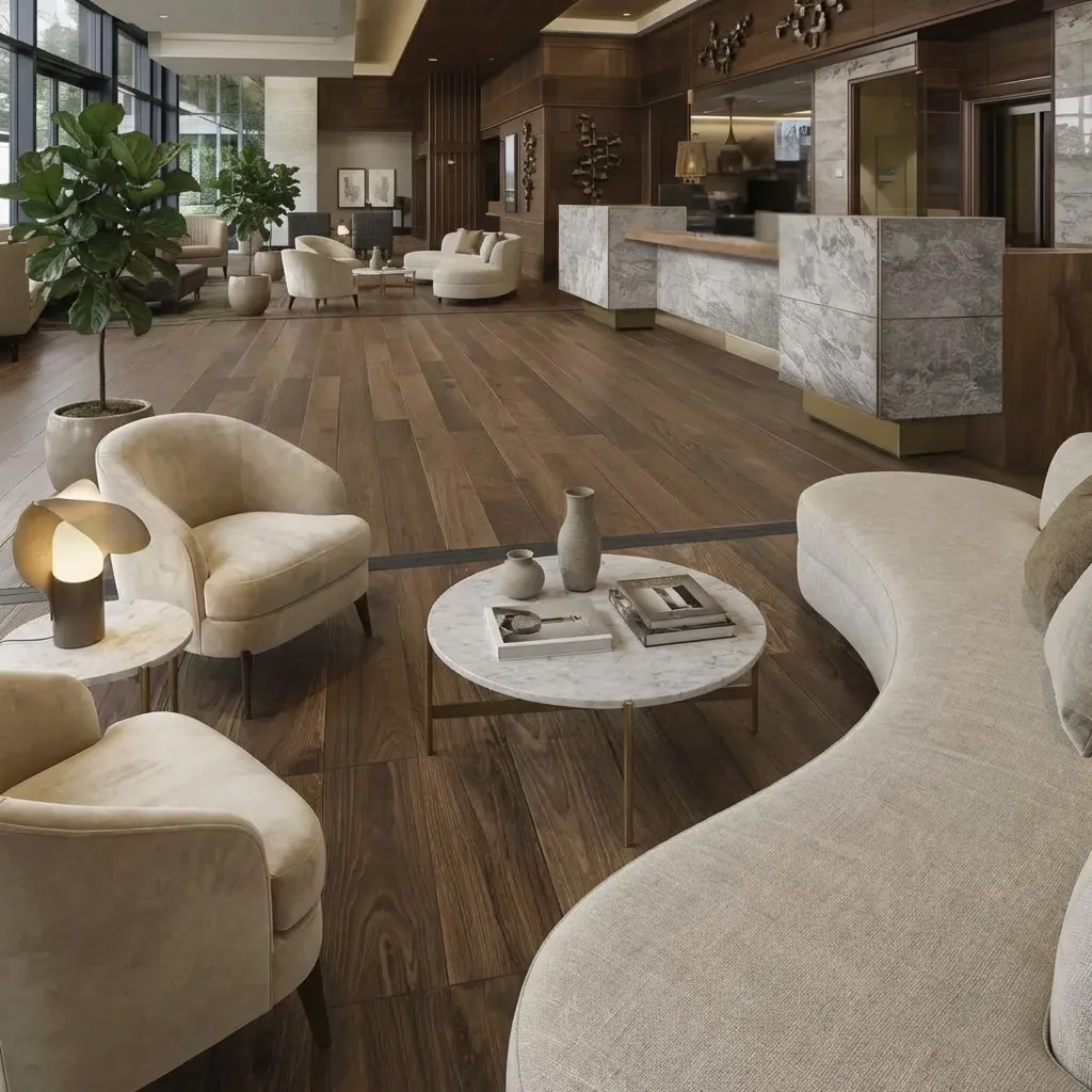 7.Hotel Lobby Wood Look Porcelain TileV