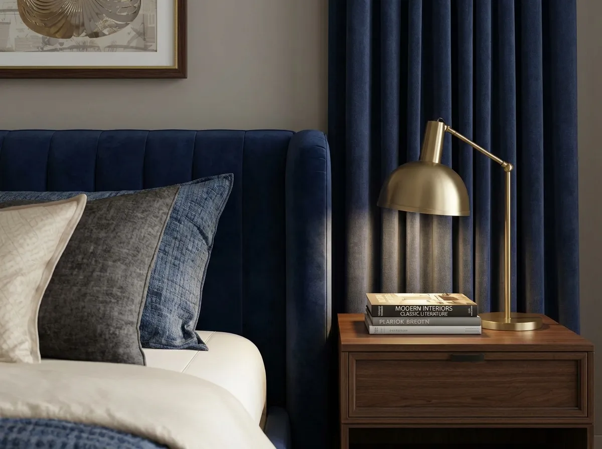 7.Metal Bedside Lamp Brass