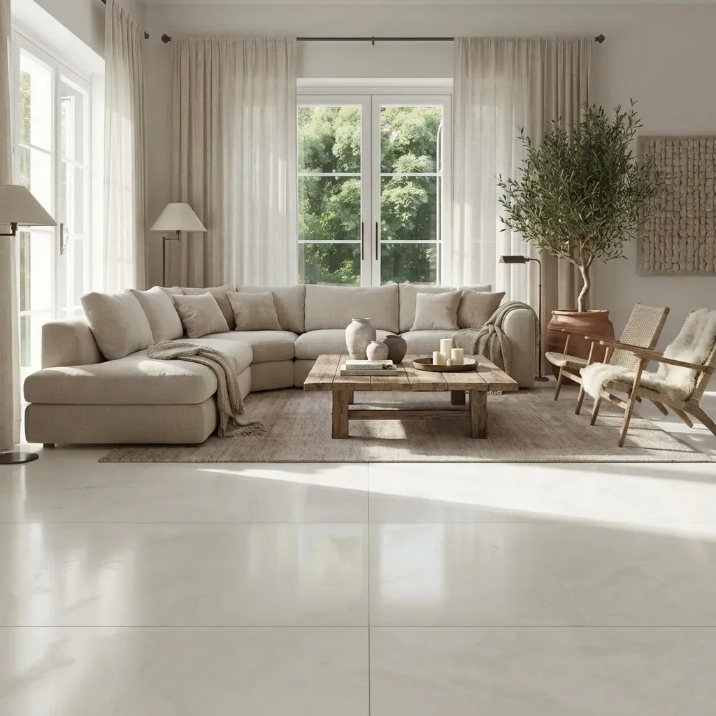 7.White Floor Tile