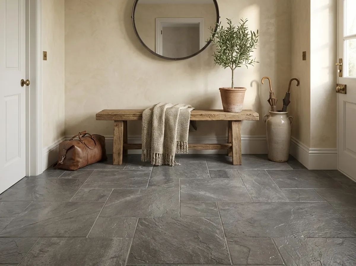 9.Entry Mudroom — slate tile