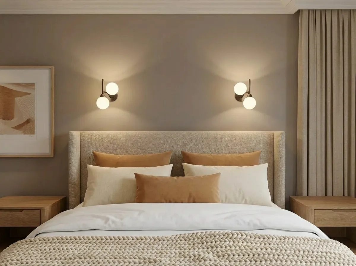 9.Glass Bedside Lamps