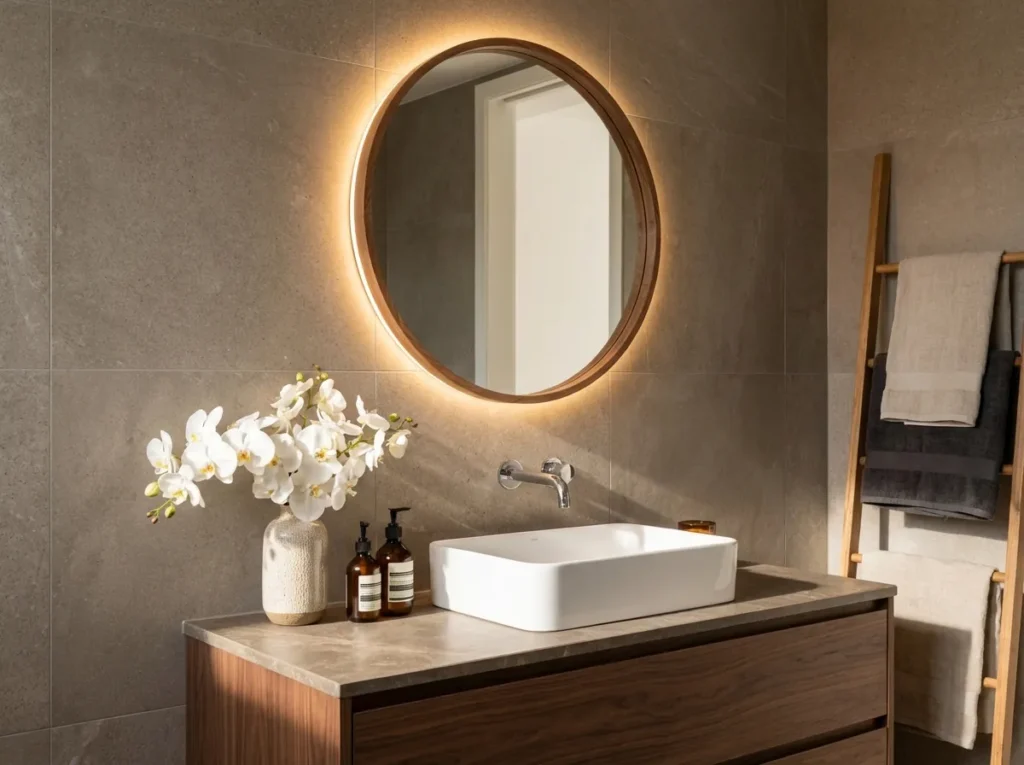 9.Round Bathroom Mirrors
