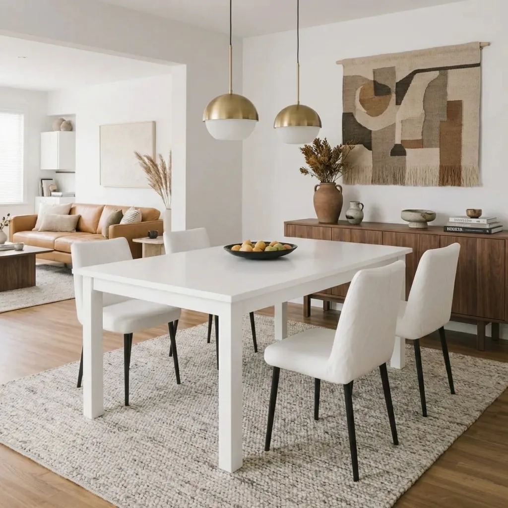 9.White Dining Table