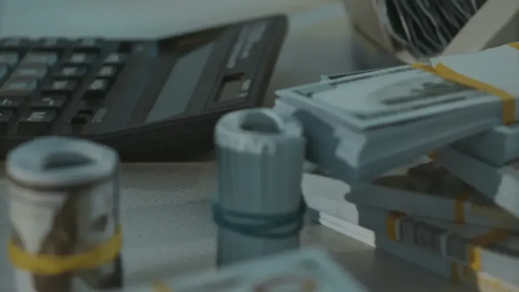 Electronic equipment and paperwork on a work desk