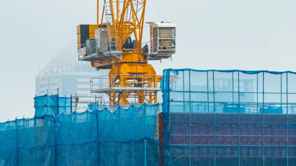 Container lifting equipment at a shipping terminal