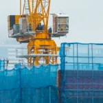 Container lifting equipment at a shipping terminal