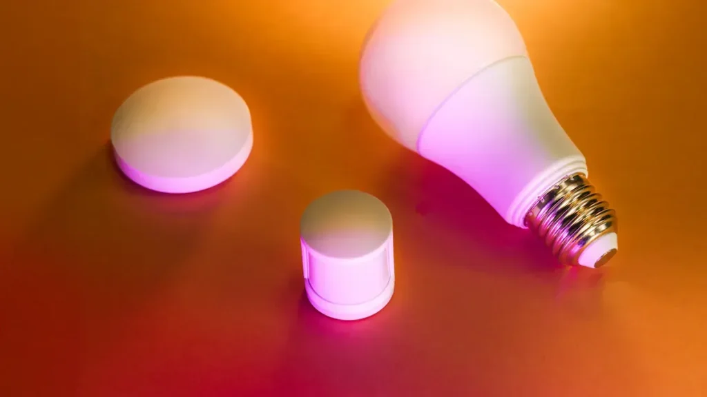 Color changing light bulb and compact lighting controls