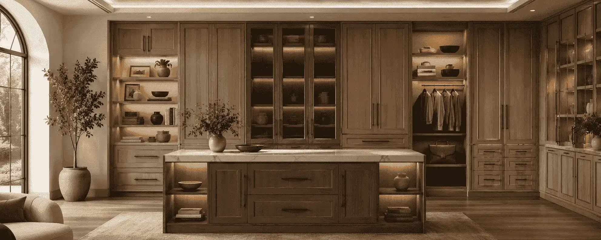 Luxurious modern custom cabinets banner