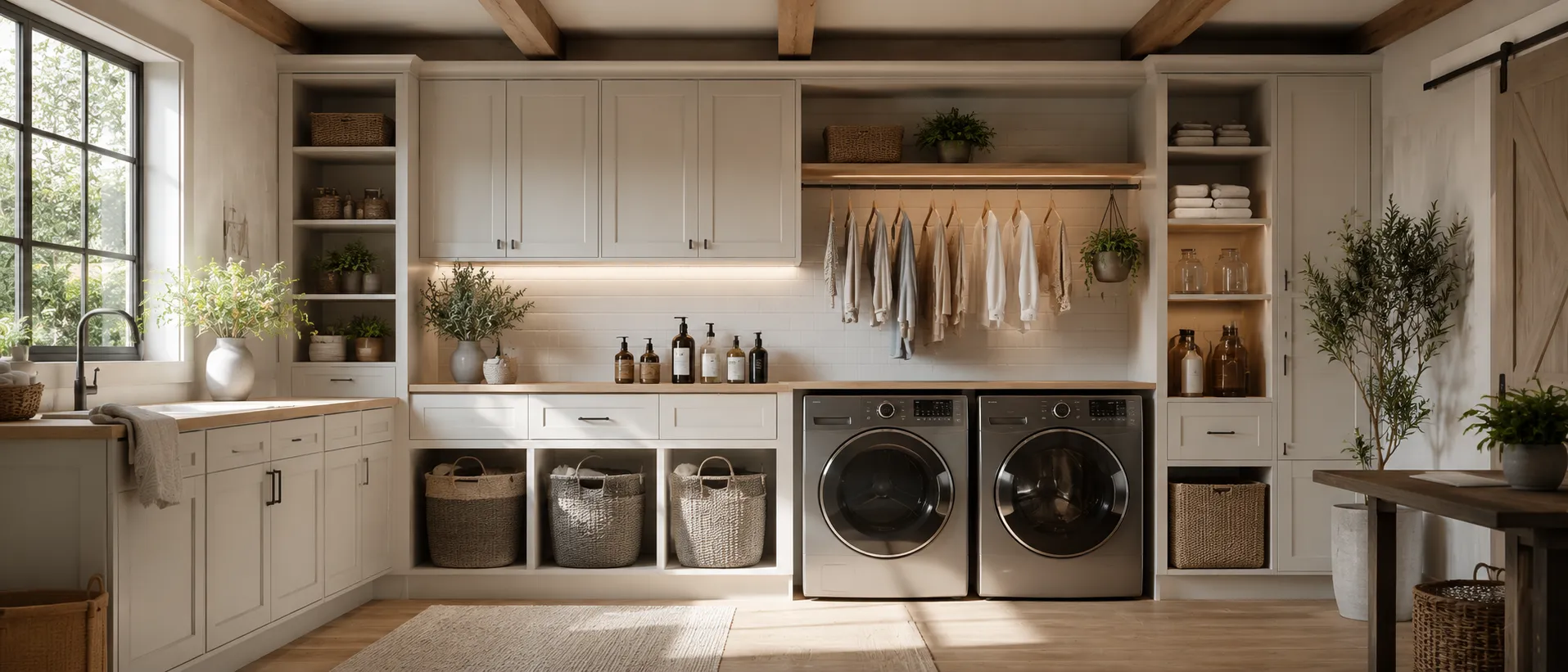 Custom Laundry Room Cabinets Banner