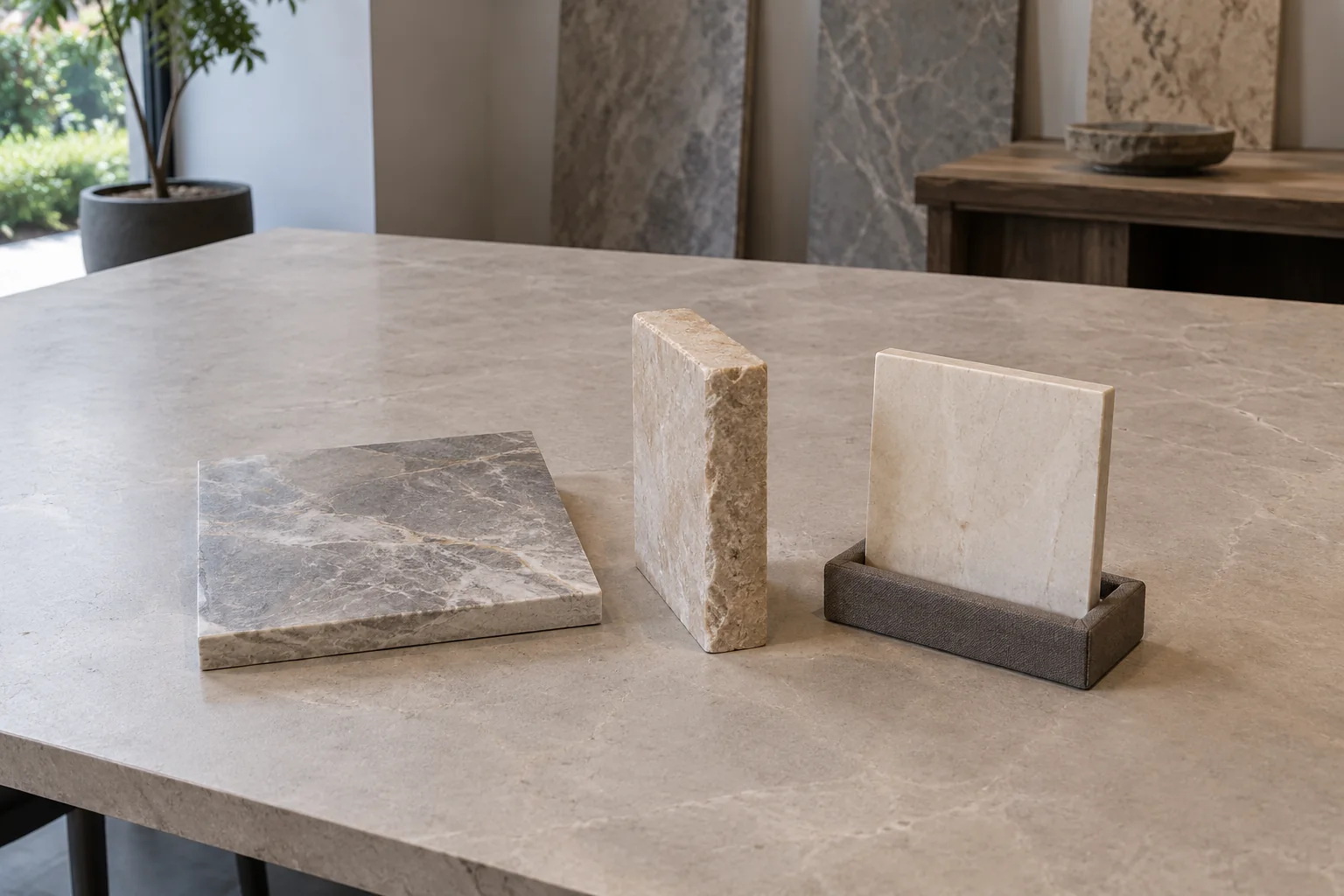 AI illustration of separate floor-like, edge-profile and supported wall-like stone references