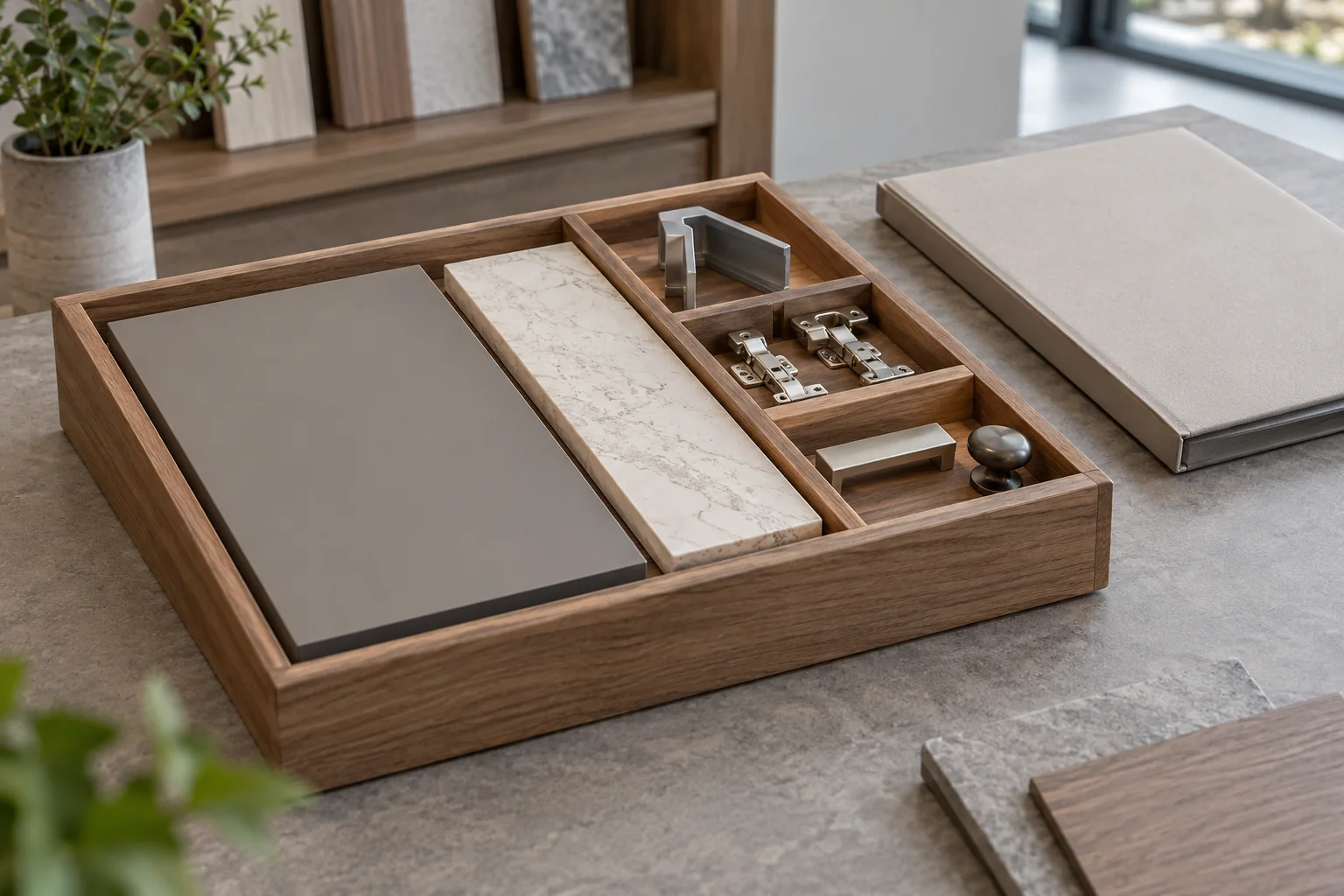 Neutral material references and complete components prepared for a final commercial scope review