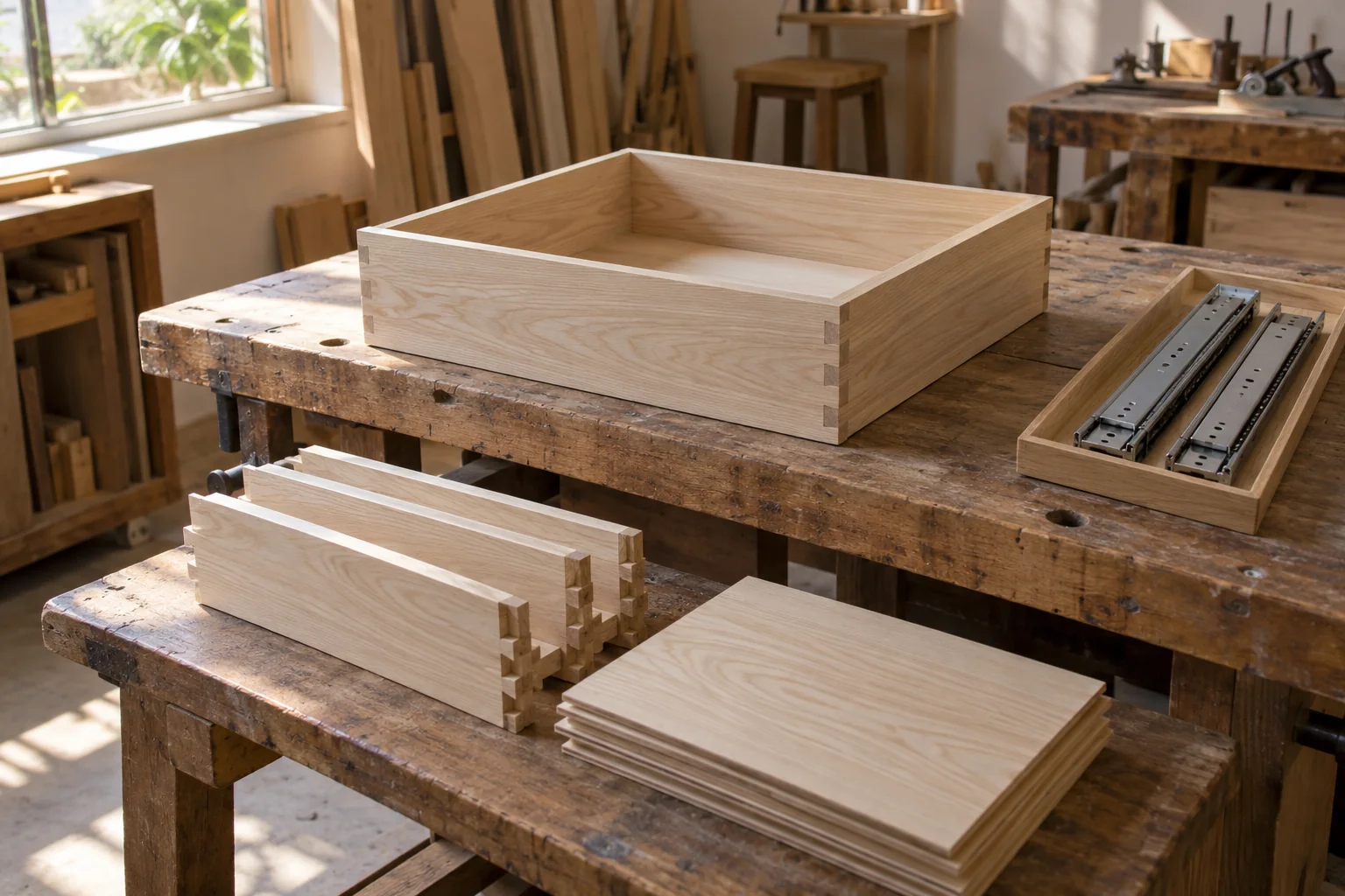 Distinct custom components organized by manufacturing stage without printed schedule claims