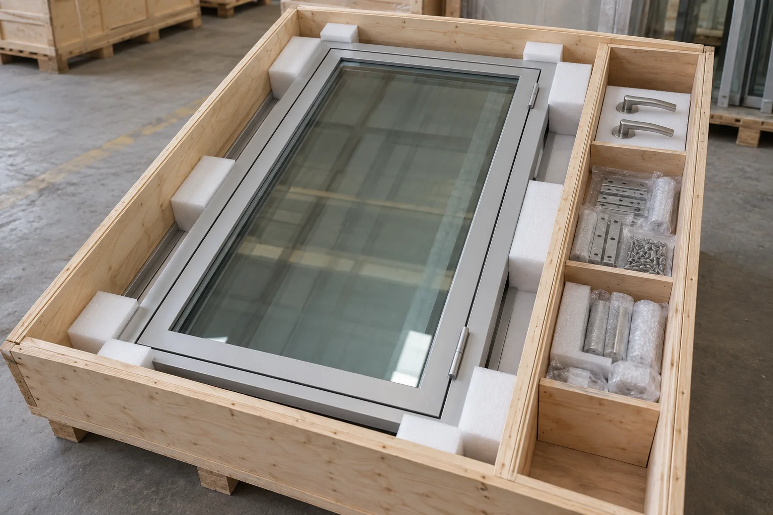 Unbranded protected assemblies with distinct packing groups and complete accessory containers