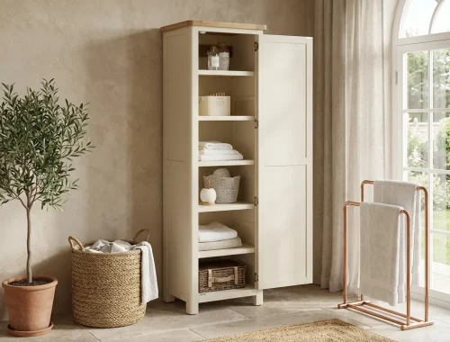 封面Tall Linen Closet Cabinet5